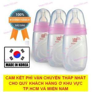 Bộ 3 bình trữ sữa có núm ti cho bé bú Unimom UM871128 - 150ml