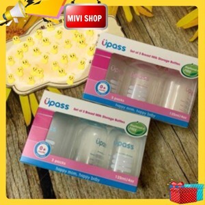 Bộ 3 bình trữ sữa Upass - 125ml