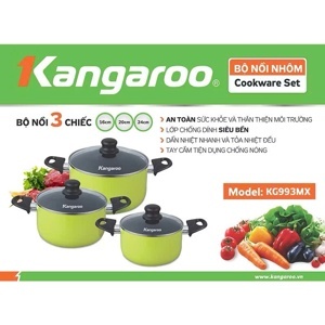 Bộ 3 cái nồi nhôm chống dính Kangaroo KG993MX