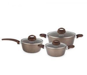 Bộ 3 cái nồi quánh nhôm chống dính đáy từ Kangaroo KG992MX