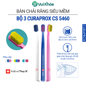 Bộ 3 cây bàn chải đánh răng Curaprox CS 5460