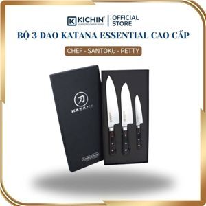 Bộ 3 chiếc dao bếp thương hiệu KATANA Essential - Dao thái thịt cá - Dao đa năng -  Dao gọt hoa quả - KATA200