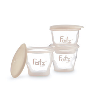 Bộ 3 cốc trữ thức ăn dặm Fatzbaby - 85ml