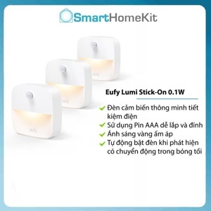 Bộ 3 đèn Eufy Lumi Stick-On Night Light, 0.1W - T1301