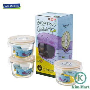 Bộ 3 hộp thủy tinh đựng thức ăn GL545 - 165ml
