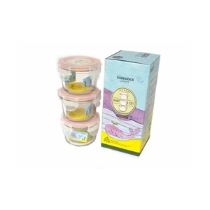 Bộ 3 hộp thủy tinh đựng thức ăn GL545 - 165ml