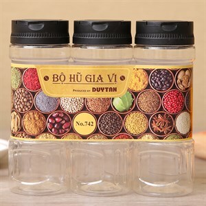 Bộ 3 hũ đựng gia vị nhựa Duy Tân 742, 200 ml