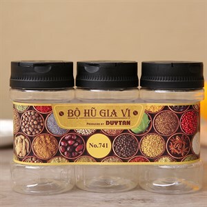 Bộ 3 hũ đựng gia vị nhựa Duy Tân 741, 120 ml