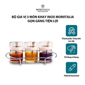 Bộ 3 hũ gia vị Moriitalia 6722001 (Trong suốt)