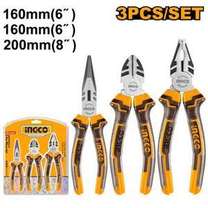 Bộ 3 kìm răng, cắt và nhọn Ingco HKPS08318