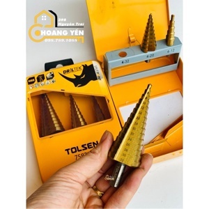 Bộ 3 mũi khoan bước Titanium HSS Tolsen 75878