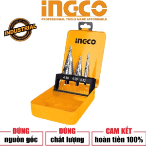 Bộ 3 mũi khoan chóp nón Ingco AKSDS0302