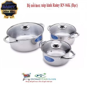 Bộ 3 nồi inox Rainy RN-06K