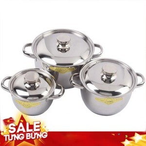 Bộ 3 nồi inox 3 đáy Fivestar Royal Cool