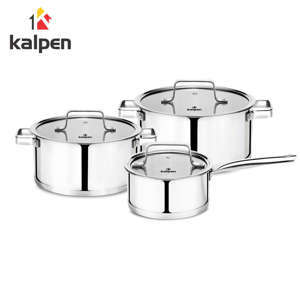 Bộ 3 nồi Inox 304 cao cấp 5 đáy Kalpen Gliter KP-3568