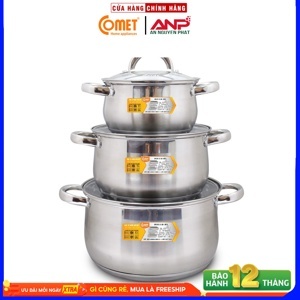 Bộ 3 nồi inox 5 đáy COMET - CH36-01
