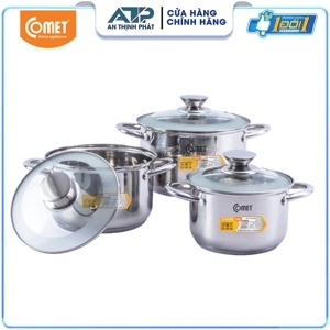 Bộ 3 nồi inox 5 đáy COMET - CH36-02