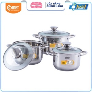 Bộ 3 nồi inox 5 đáy COMET - CH36-02