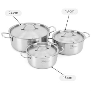 Bộ 3 nồi inox Fivestar HT Cook HT-06DN