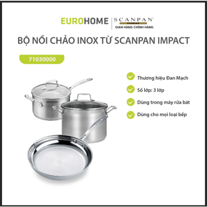 Bộ 3 nồi Scanpan Impact 71030000