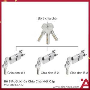 Bộ 3 ruột khóa chìa chủ một cấp Hafele 489.56.410