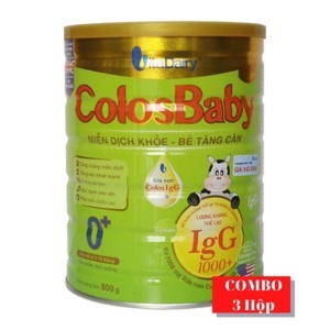 Bộ 3 sữa bột VitaDairy ColosBaby - hộp 800g (dành cho trẻ từ 0-12 tháng tuổi)