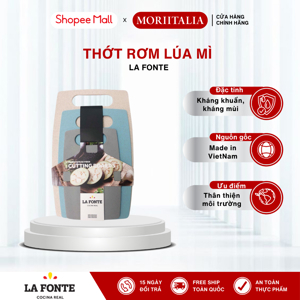 Bộ 3 thớt rơm lúa mì thái chữ nhật La Fonte 000945