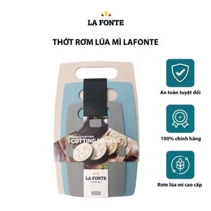 Bộ 3 thớt rơm lúa mì thái chữ nhật La Fonte 000945