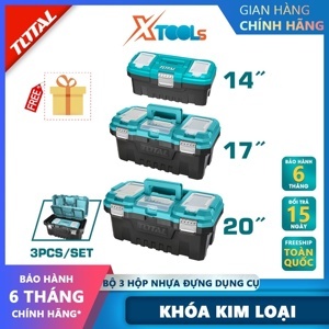 Bộ 3 thùng đựng đồ nghề khóa kim loại Total TPBXK0032