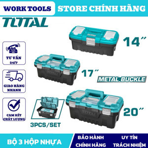 Bộ 3 thùng đựng đồ nghề khóa kim loại Total TPBXK0032