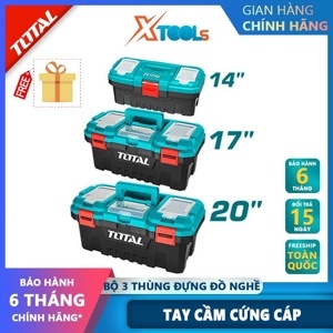 Bộ 3 thùng đựng đồ nghề khóa nhựa Total TPBXK0031