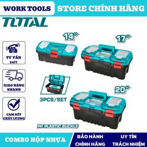 Bộ 3 thùng đựng đồ nghề khóa nhựa Total TPBXK0031