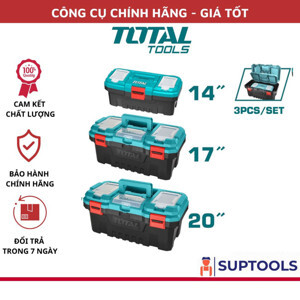 Bộ 3 thùng đựng đồ nghề khóa nhựa Total TPBXK0031