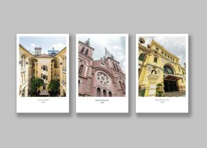 Bộ 3 tranh Saigon Architecture