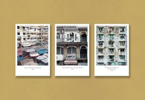 Bộ 3 tranh Saigon Old Building