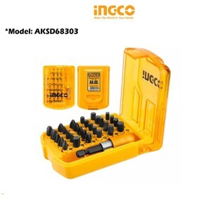 Bộ 30 mũi bắt vít đa năng INGCO AKSD68303