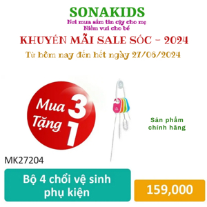 Bộ 4 cọ vệ sinh bình sữa Munchkin MK27204