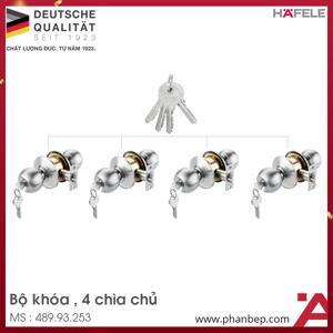 Bộ 4 khóa tròn và chìa chủ Häfele DIY 489.93.253