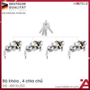 Bộ 4 khóa tròn và chìa chủ Häfele DIY 489.93.253