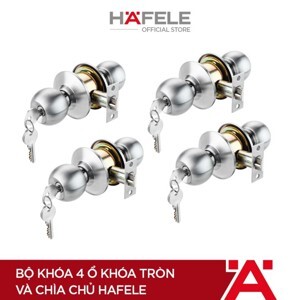 Bộ 4 khóa tròn và chìa chủ Häfele DIY 489.93.253