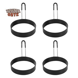 Bộ 4 khuôn chiên trứng inox (Trắng)
