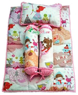 Bộ 4 món ga gối Sleep Baby F128-Winter Fun