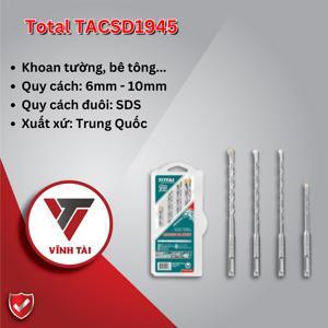 Bộ 4 mũi khoan bê tông TOTAL TACSD1945