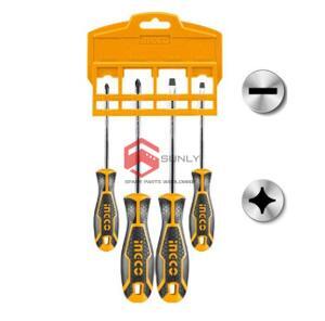 Bộ 4 tua vít dẹp & bake INGCO HKSD0428