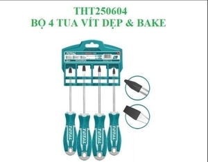 Bộ 4 tua vít dẹp &  bake THT250604