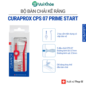 Bộ 5 đầu bàn chải kẽ Curaprox CPS-07