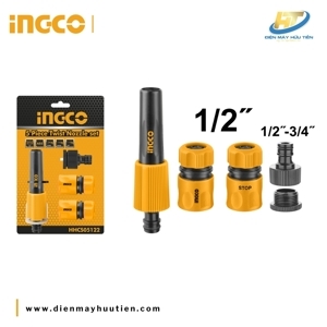 Bộ 5 đầu nối nhanh máy xịt rửa Ingco HHCS05122