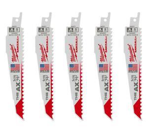 Bộ 5 lưỡi cưa kiếm gỗ AX T5-150.24mm Milwaukee 48-00-5021