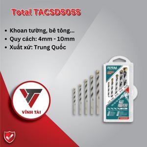 Bộ 5 mũi khoan bê tông 4-10mm Total TACSD5055