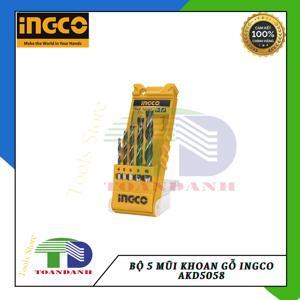 Bộ 5 mũi khoan gỗ INGCO AKD5058